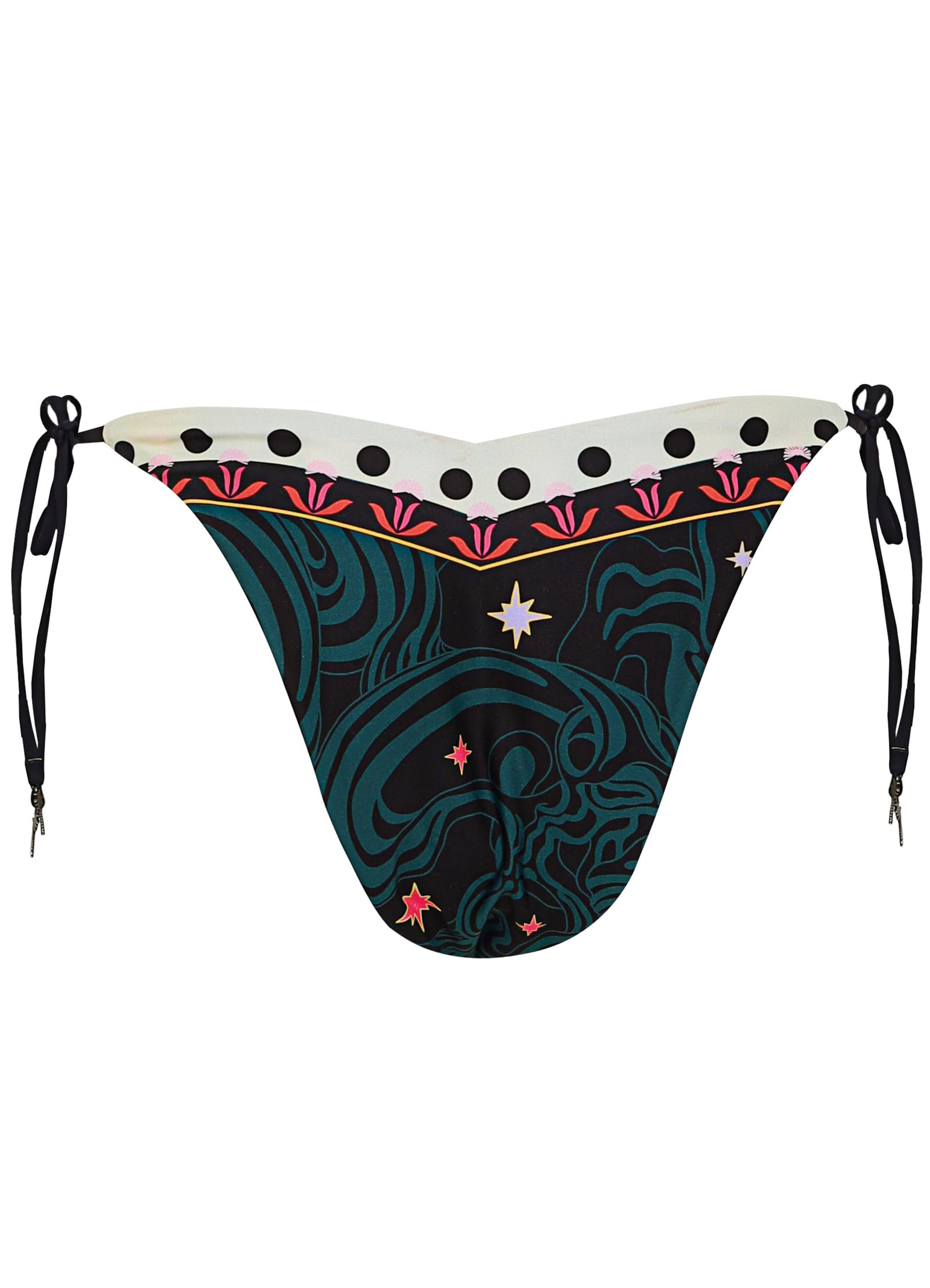 Maaji 5243 Regular Rise Tie Side Cheeky Cut Women Bottom SWIMWEAR Black - Image 9