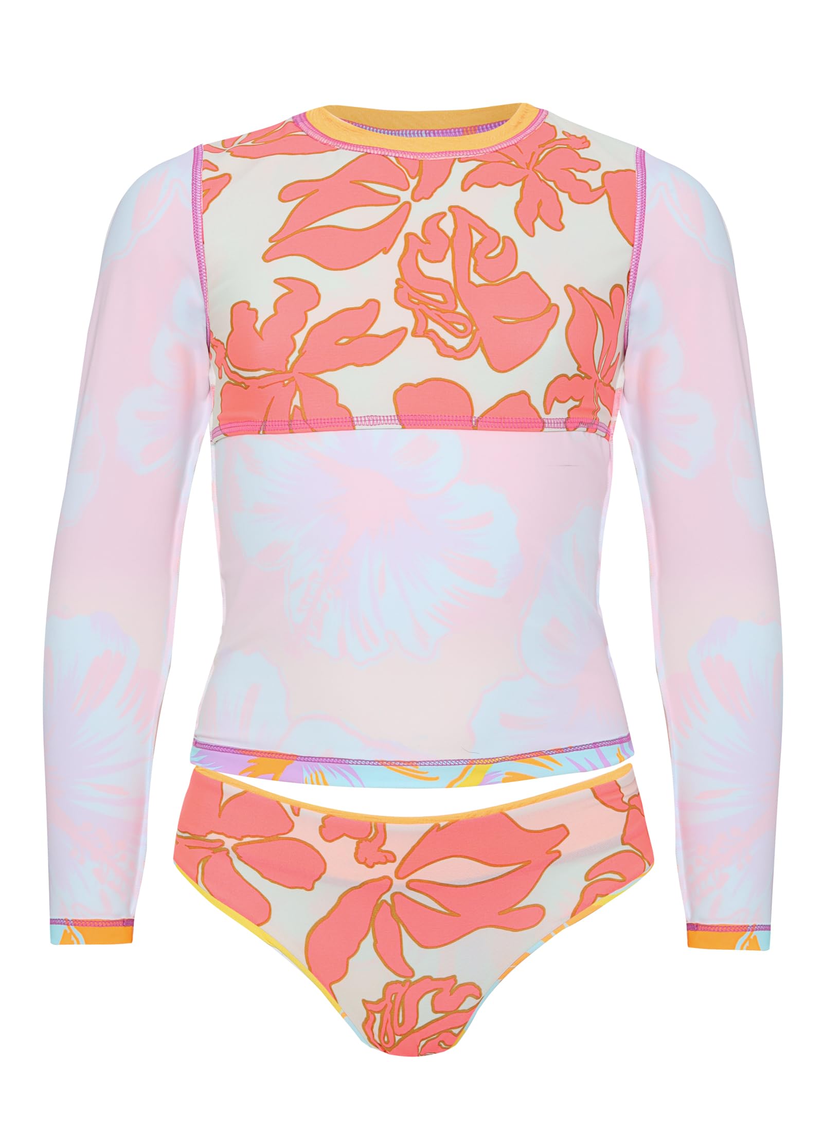 Maaji Girls' Hawaiian Floral Rashguard Set - Image 3