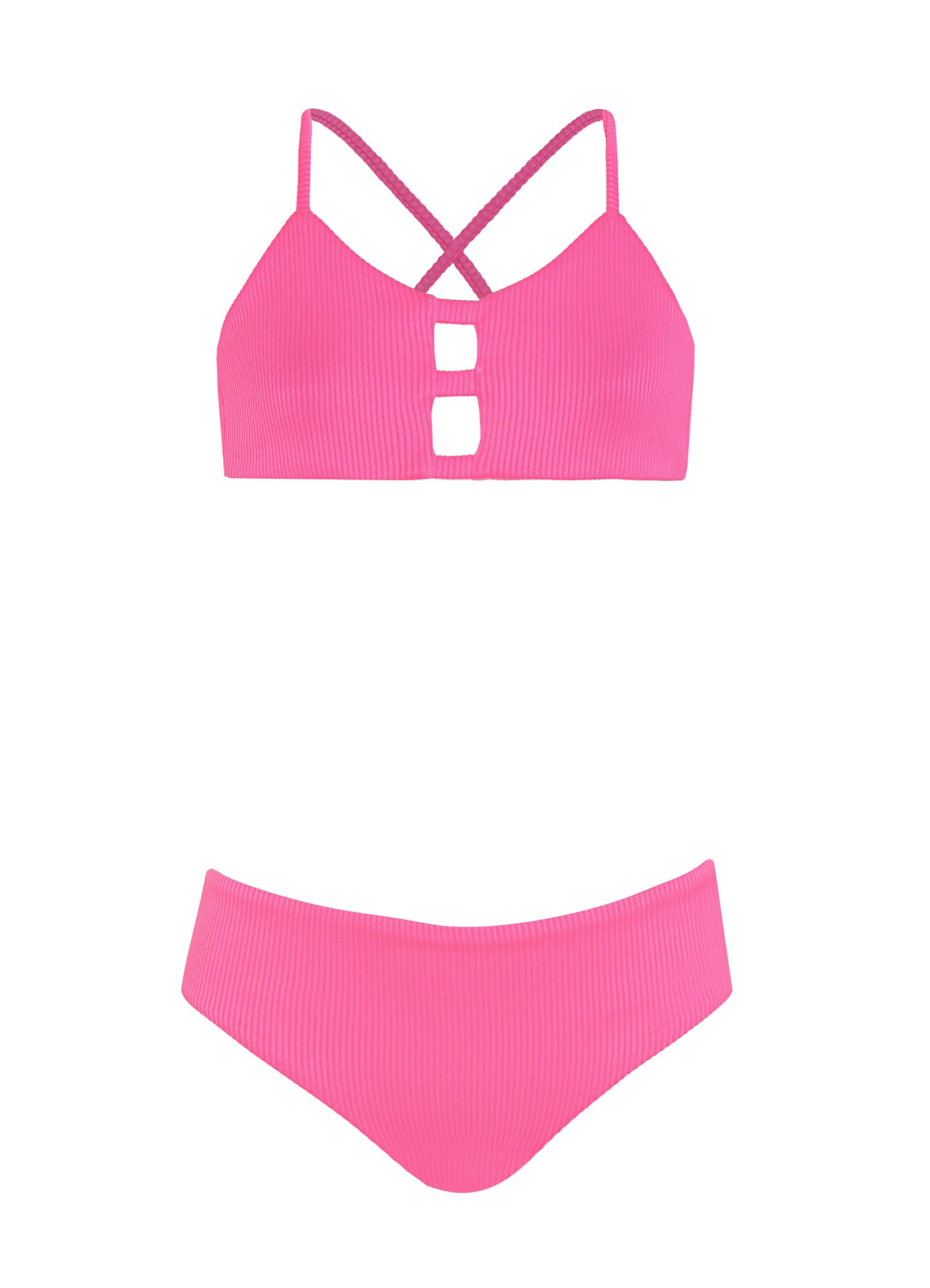 Maaji Girls' Hot Fuchsia Reversible Bikini Set
