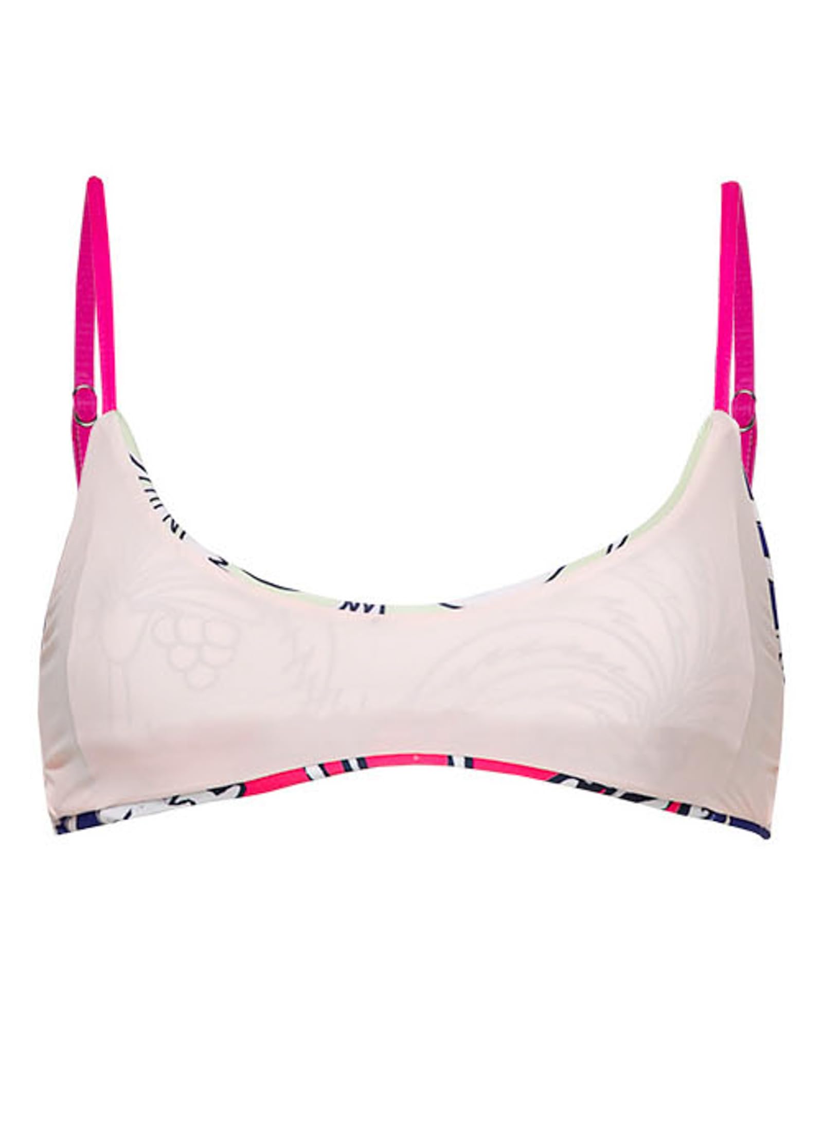 Maaji Periwinkle Palms Charlize Bralette Bikini Top, Reversible, Removable Cups, Adjustable - Image 3