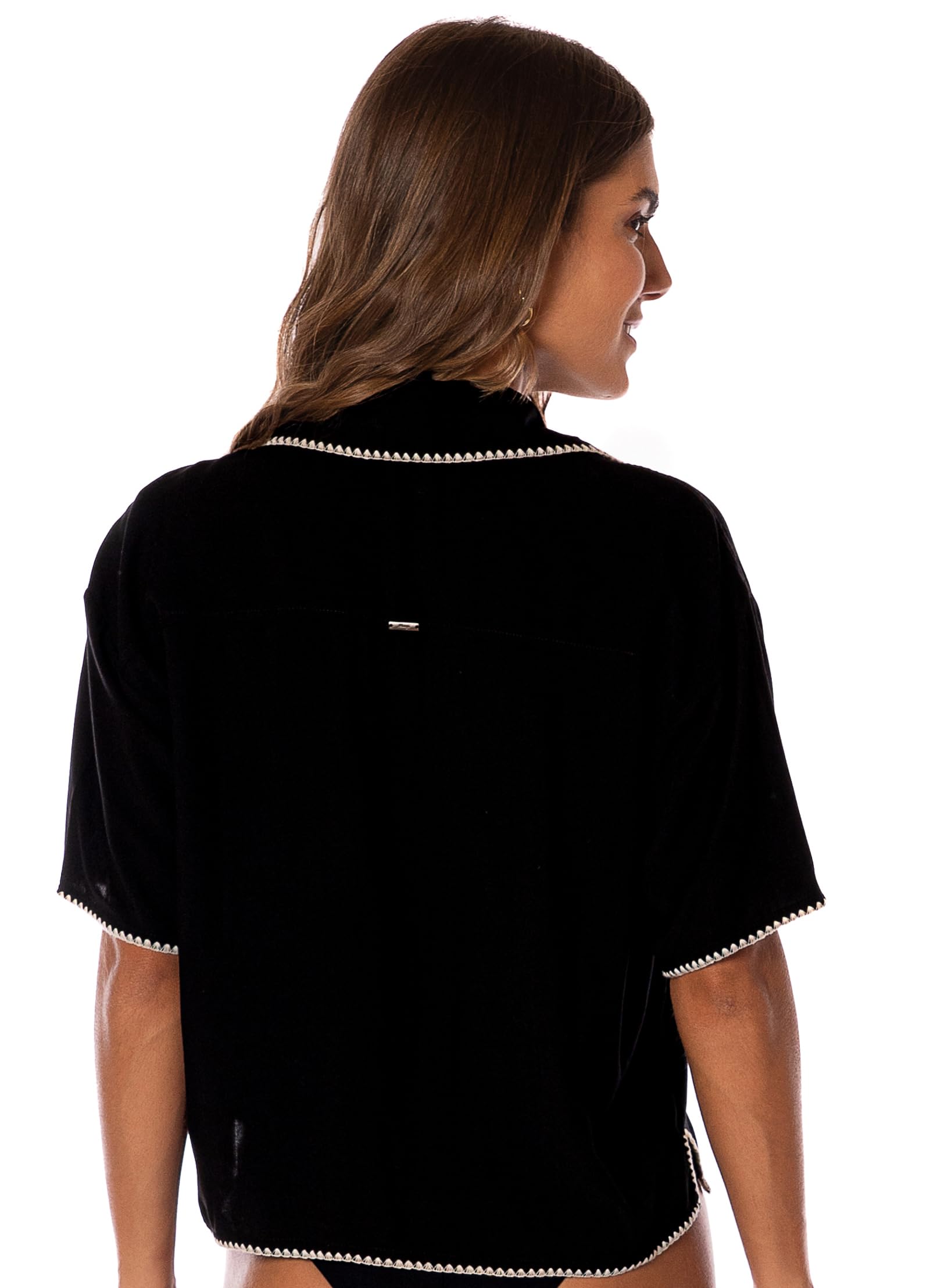 Maaji Women's Midnight Black 2 Ways Shirt - Image 4