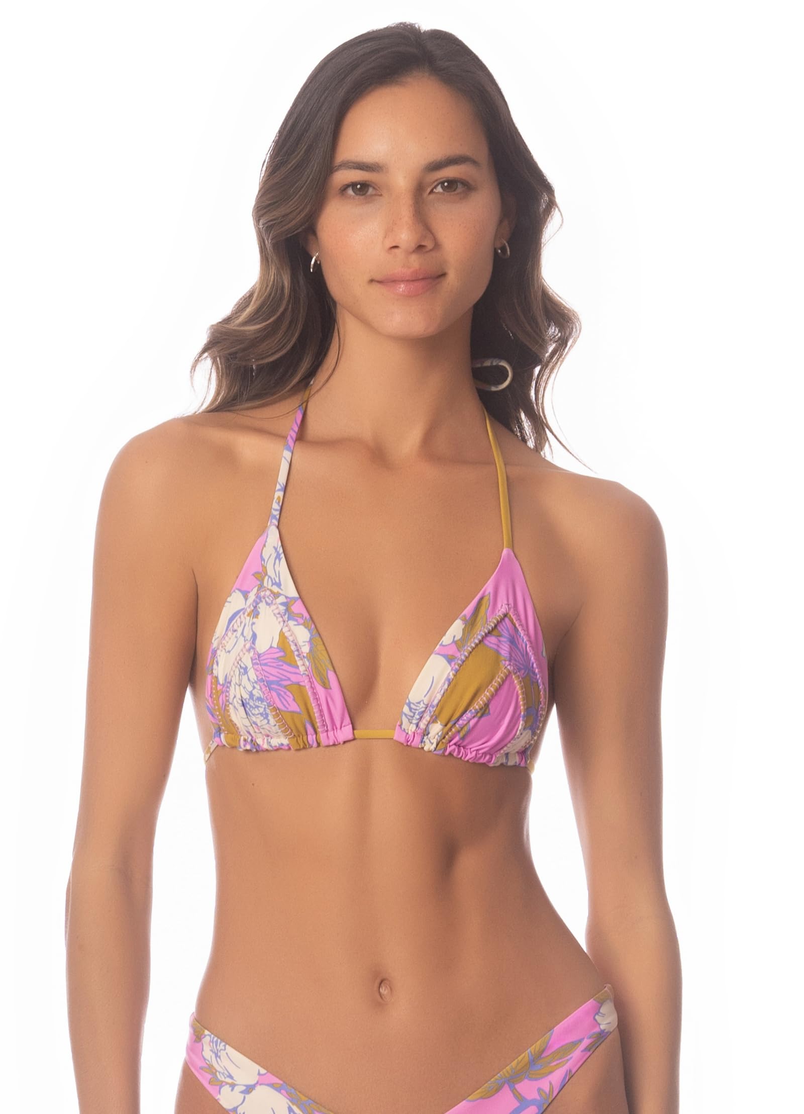 Maaji Women's Pink Fiore Alana Sliding Triangle
